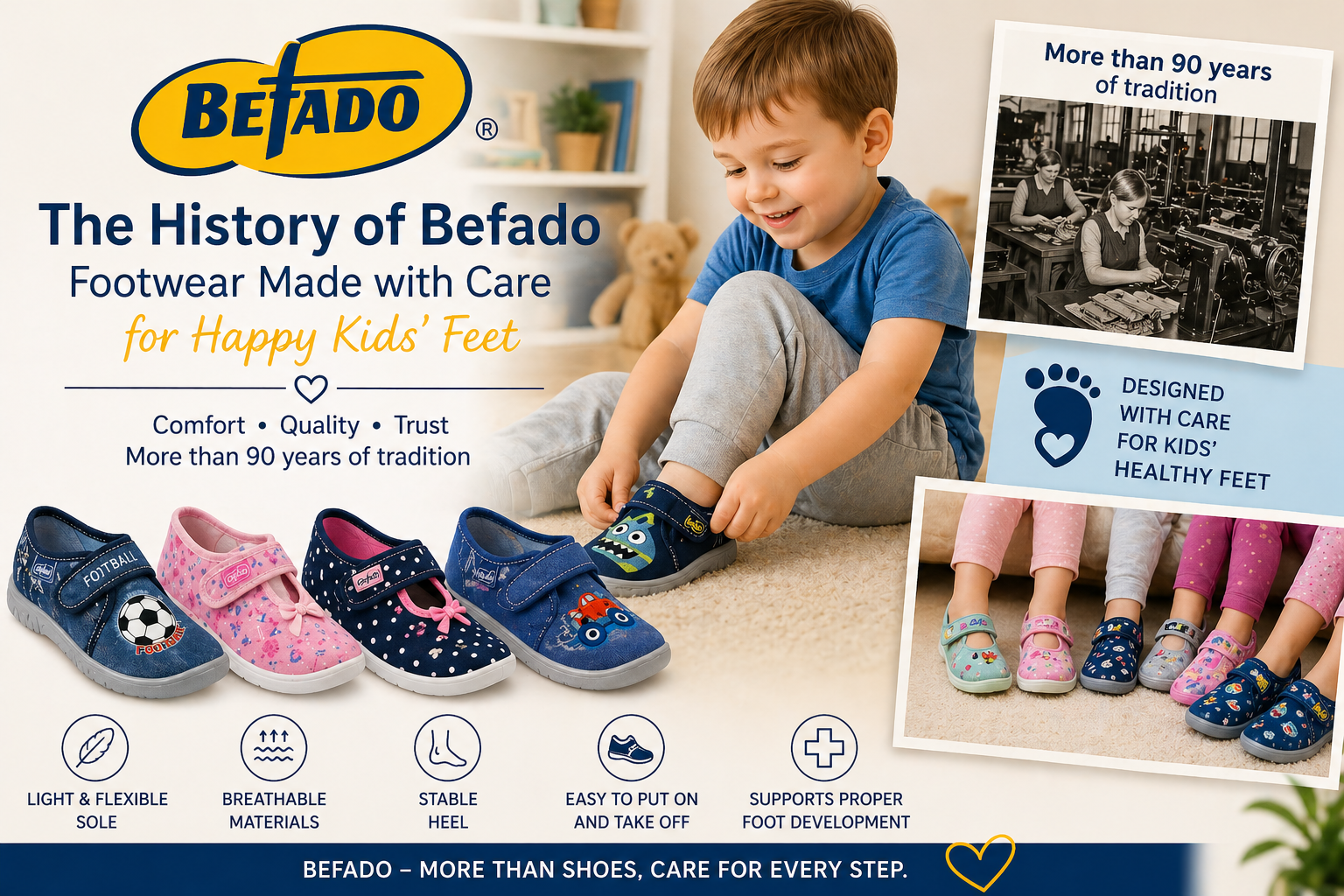 Befado Brand History - Kids Slippers That Combine Comfort and Quality