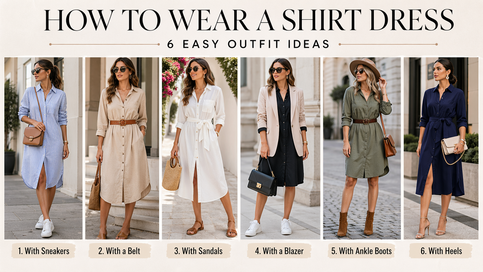 Как се носи рокля тип риза - стилни идеи за ежедневна и елегантна визия