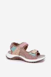 Women’s Sporty Suede Sandals Vinceza with Three Velcro Straps - Multicolor
