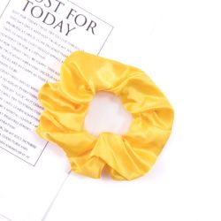 Yellow Satin Scrunchie