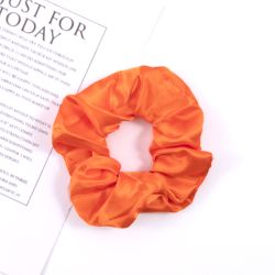 Orange Satin Scrunchie