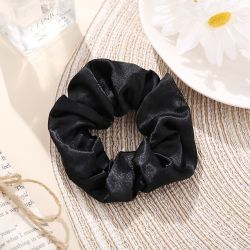 Black Satin Scrunchie