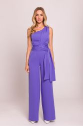 Asymmetric Purple Jumpsuit with Sash MOE (Made of Emotion)