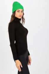 White Ribbed Women’s Turtleneck Sweater