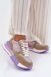 Big Star Women’s Suede and Fabric Sneakers with HI-POLY Insole