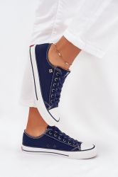 Women’s Blue Canvas Sneakers by Big Star with Rubber Sole