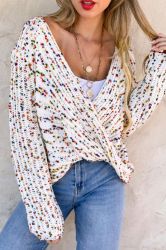 Women's Knitted Knot Sweater - Two Ways to Wear