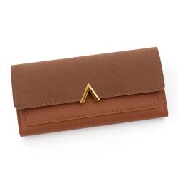 Brown Wallet with Gold Accent