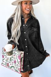 Women’s 100% Cotton Denim Shirt Dress