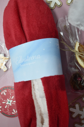 Пухкави пантофи в червен цвят