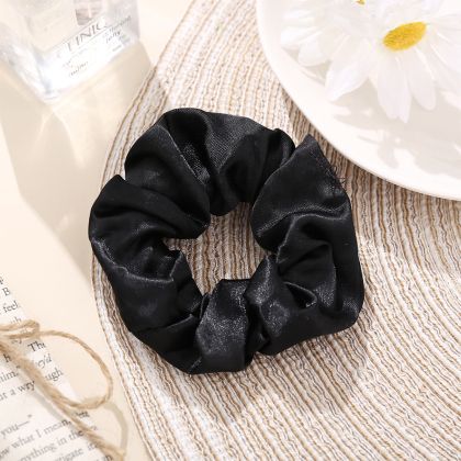 Black Satin Scrunchie