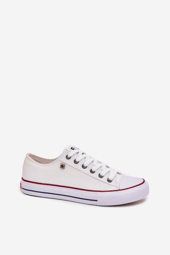 Women’s White Canvas Sneakers by Big Star with Rubber Sole