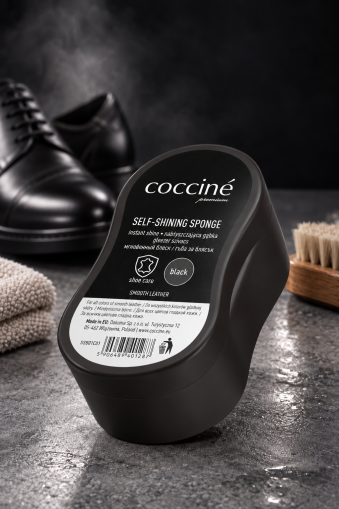 Coccinè Self-Shining Sponge Гъба за блясък на кожени обувки, черна