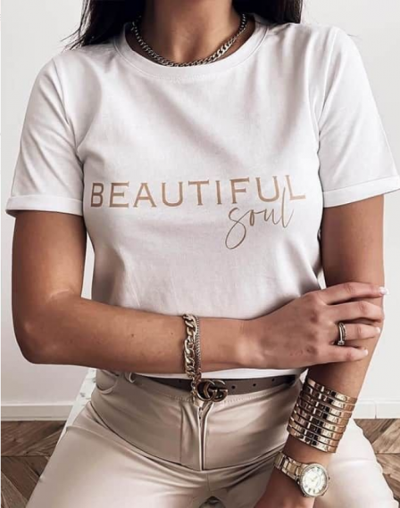 Бяла тениска 'Beautiful Soul'