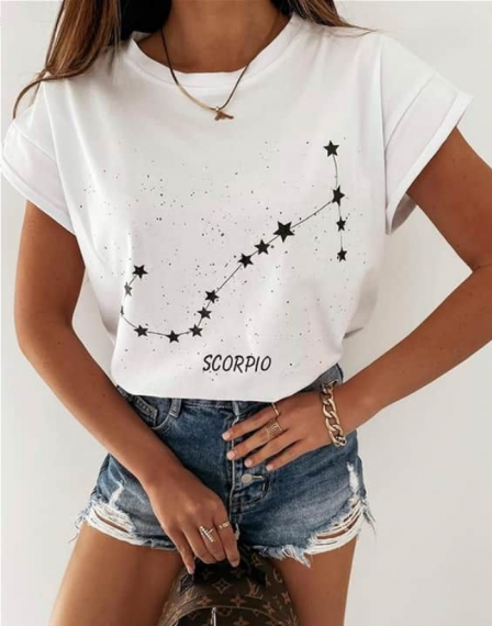 Дамска тениска със зодиакален знак | Scorpio/Скорпион