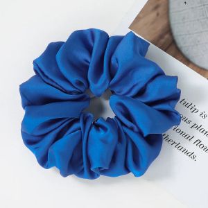 Royal Blue Satin Hair Scrunchie