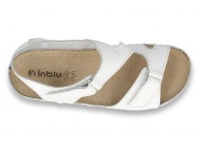  Дамски анатомични кожени сандали  INBLU, бели