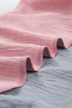 Dusty Pink Color Block/Pure Color Patch Pocket Shirt