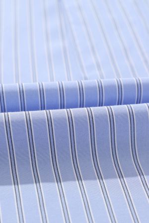Sky Blue Stripe Button Up Oversized Casual Shirt
