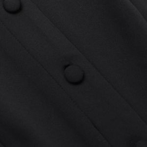 Sleeveless Black Mini Dress with Button-Front Detail