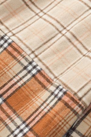 Patchwork Plaid Shacket in Warm Earth Tones