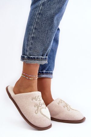 Cozy Slippers with "Me + You" Embroidery