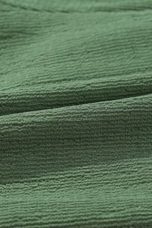 Green Shorts with Elastic Waist and Pockets