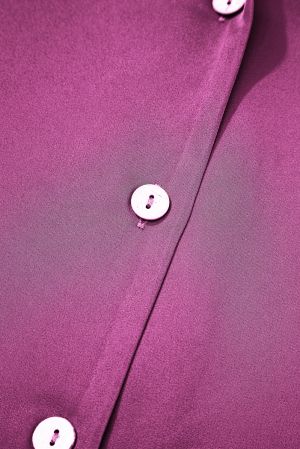 Short Sleeve Satin Shirt with Front Tie