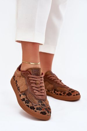 Daniel Lopez Women’s Suede Sport Shoes with Animal Print