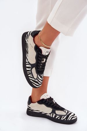 Daniel Lopez Women’s Suede Sport Shoes with Animal Print