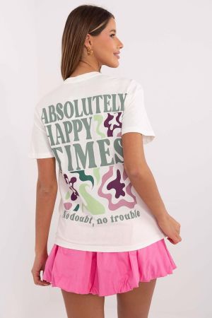"Absolutely Happy Times" Graphic Cotton T-shirt