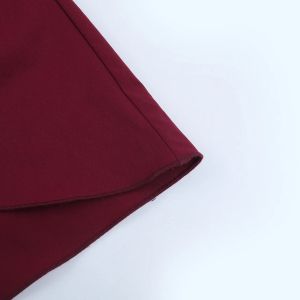 Burgundy Backless Dress with Halter Neck and Asymmetric Hem