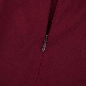 Burgundy Backless Dress with Halter Neck and Asymmetric Hem