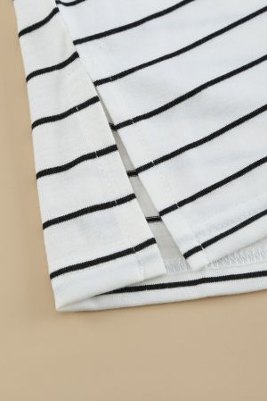 Women’s Long Sleeve Striped Blouse with Pocket