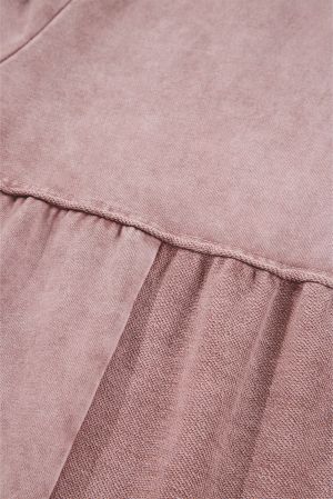 Women’s Light Pink Wide-Leg Pants with Drawstring and Pockets
