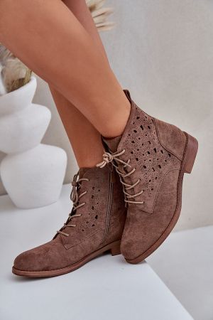 Women’s Brown Suede Ankle Boots S.Barski