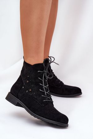 Women’s Black Suede Ankle Boots S.Barski