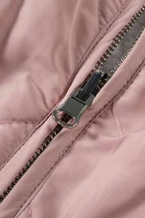 Women’s Reversible Vest with Quilted and Sherpa Sides in Pink and White