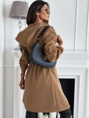 Women’s Camel Coat with Waist Tie