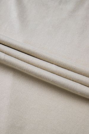 Women's Beige Long Sleeve Top with Asymmetric Seam Detail