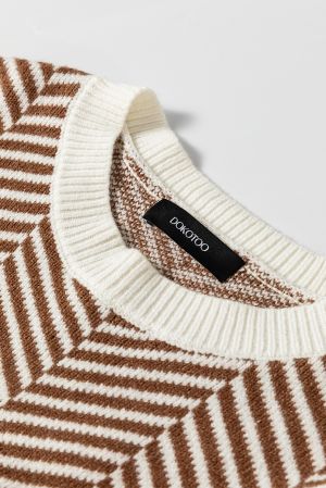 Parchment Solid Textured Knit Split Cuff Drop Shoulder Loose Sweater
