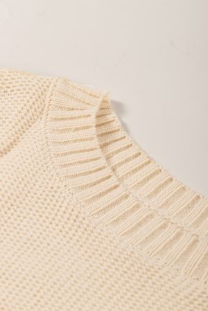 Women’s Color Block Knit Sweater with Drop Shoulder