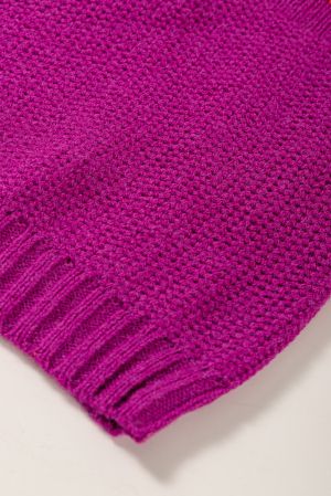 Women’s Color Block Knit Sweater with Drop Shoulder
