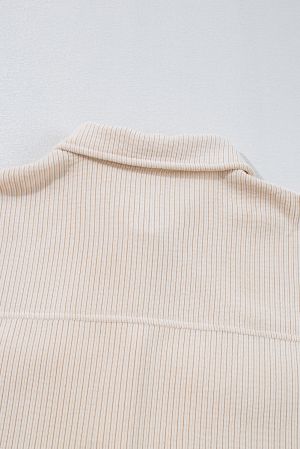 Women’s Plus Size Oatmeal Textured Button-Up Shacket