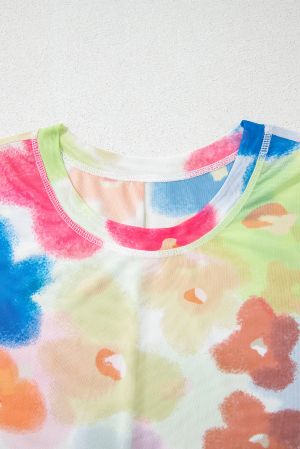 Women's T-Shirt with Colorful Floral Print