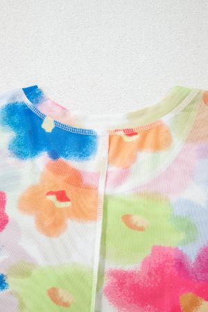 Women's T-Shirt with Colorful Floral Print