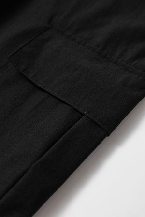 Women’s Black Cargo Pants with High Waist