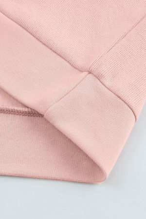 Women’s Pink Hoodie with Buttons