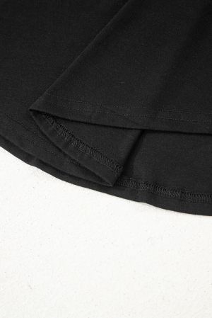 Women’s Black Long Sleeve Blouse with V-Neck