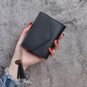 Black Wallet with Tassel Charm